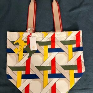 Tory Burch Multicolor Geometric Tote